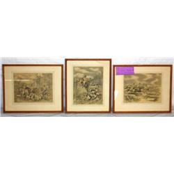 3 Old Framed Hadley Frost Prints