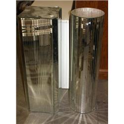 Set of 2 Mirrored Pedestals