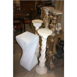 Lot of 5 Pedestals
