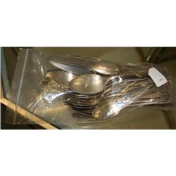 BAG LOT OF SILVER PLATNED KITCHEWARE
