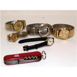 Lot of Watches & Pocket Knife