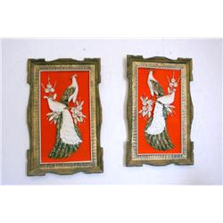 2 3D CRAFTED FRAMED BIRDS