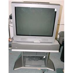 32" SONY TV W/STAND & VHS & DVD PLAYER