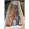 Image 1 : BOX OF MISC. SOWRDS & AXES