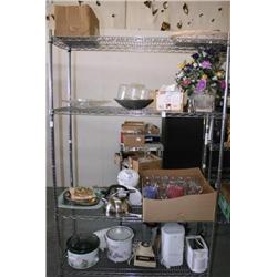 RACK LOT OF MISC ITEMS