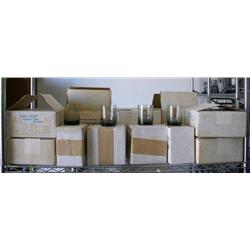 SHELF LOT OF ROLLS ROYCE GLASS CUPS