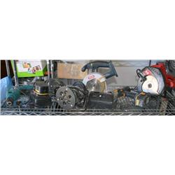 1 SHELF OF MISC. POWER TOOLS