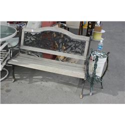 BENCH & FLOWER STAND