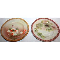 Set of 2 Antique Nippon Plates Jon Roth Studios