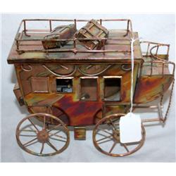 Copper Stagecoach Musical Decorative