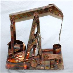 Copper Oil Derrick Musical Decorative