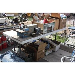 Table lot of miscellaneous tools