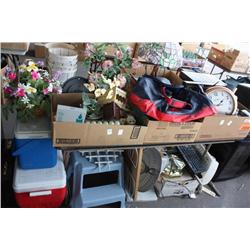 Table lot of miscellaneous household items