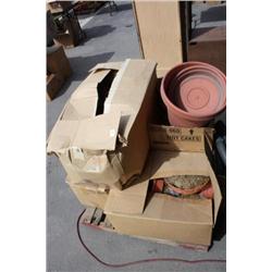 Pallet of plant pots