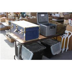 Table lot of miscellaneous household items