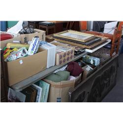 Table lot of miscellaneous household items