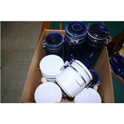 Box lot of Collectible Canisters
