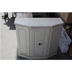 Metal cupboard and nick knack shelf