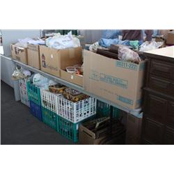 Table lot of miscellaneous household items