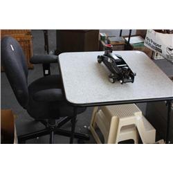 miscellaneous items Table, Chair, Jack & Stools