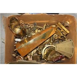 Huge Box Lot of Collectible Brass