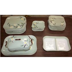 Set of Hand Decorated Weil Ware Dishes