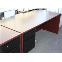 Wood Desk Rounded Back