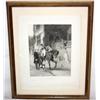 Image 1 : Framed Print of Man Riding Horse