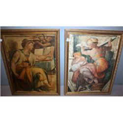 Set of two Framed Art Pieces