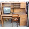 Image 2 : Bookcase and Computer Desk w/ Monitor & Chair