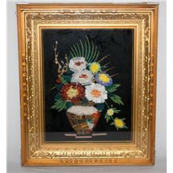 Framed Gem Stone Art  19" x 22"