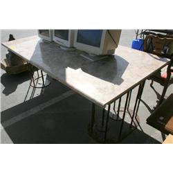Marble Top Table with Wire Legs