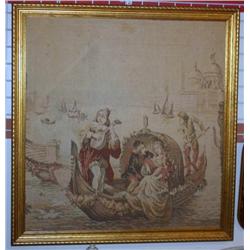 Vintage Framed Tapestry 36" x 38"