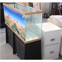 Metal Filing Cabinet & Aquarium
