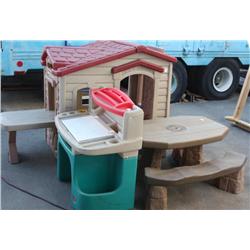 Plastic Table, House, and activity center