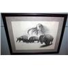 Image 1 : Framed Print Buffalo & Native American