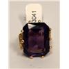 Image 1 : 14K gold ring with Large Purple Sapphire