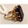 Image 2 : 14K gold ring with Large Purple Sapphire