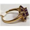 Image 2 : 10K Gold Ring With Heart Amethyst & Diamond