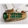 Image 2 : 10K Gold Ring With emeralds
