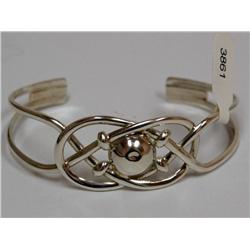 Sterling Bracelet With Center Bead