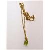 Image 1 : 14K Gold Necklace With Peridot Pendant