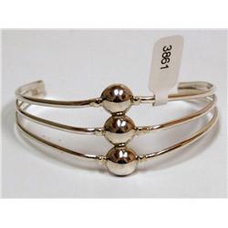 Sterling Bracelet With Center Beads