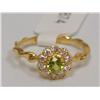 Image 1 : AAA Peridot & Diamonds Swirl Ladies Ring