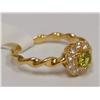 Image 2 : AAA Peridot & Diamonds Swirl Ladies Ring