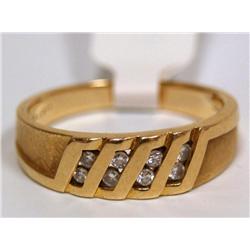 Diamonds Hand Made Men's Wedding Band