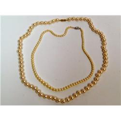 8.00mm 24" White pearl & 2.00mm White Pearl Neckla