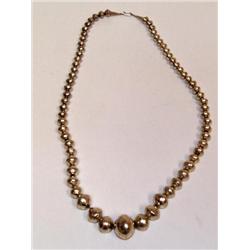 Sterling Silver Necklace W/Art Deco Balls