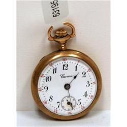 1930's Crown Pocket Watch White Dial Wind-up