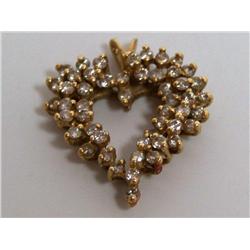 1.00Ctw Diamonds Heart Design Ladies Pendant